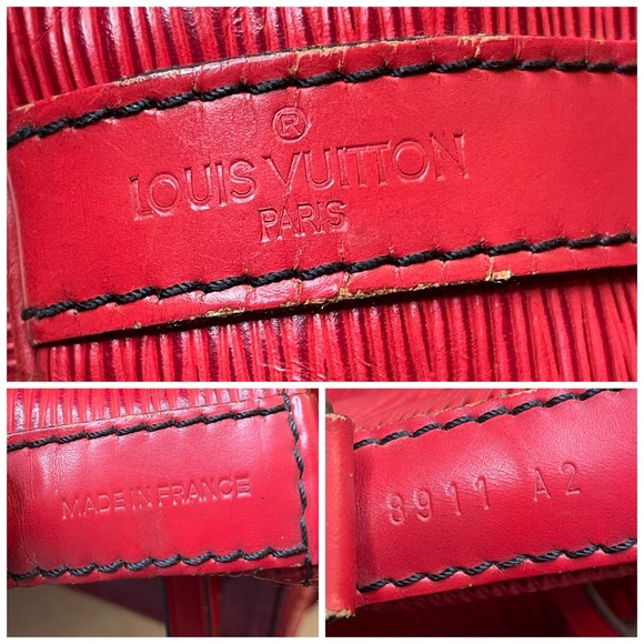 Louis Vuitton Red EPI Noe MM Bucket Bag - Picture 14 of 16
